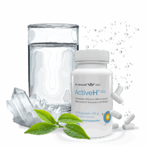 Kolloidale Silizium-Kapseln mit aktivem Wasserstoff als stärkstes Antioxidans und anregendem Kalium für den Tag