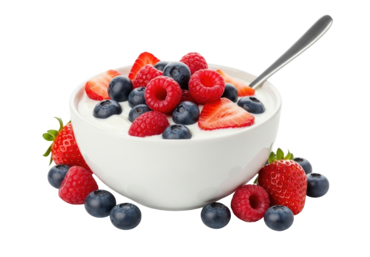 Probiotisches Naturjoghurt mit Beeren