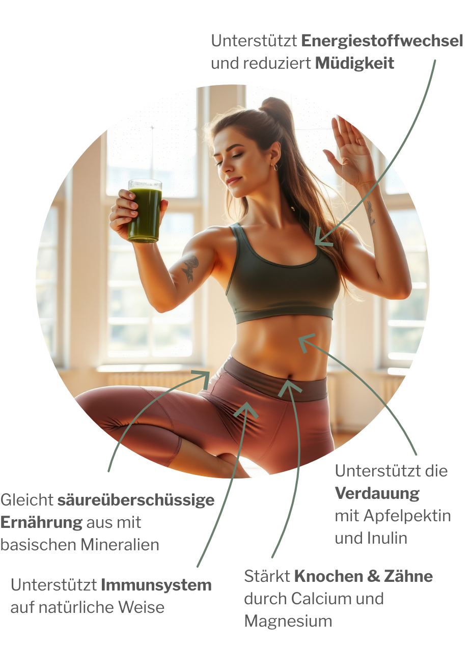 Wirkung von VitalBASE: Tägliche Versorgung zum Ausgleich der Säuren-Basen