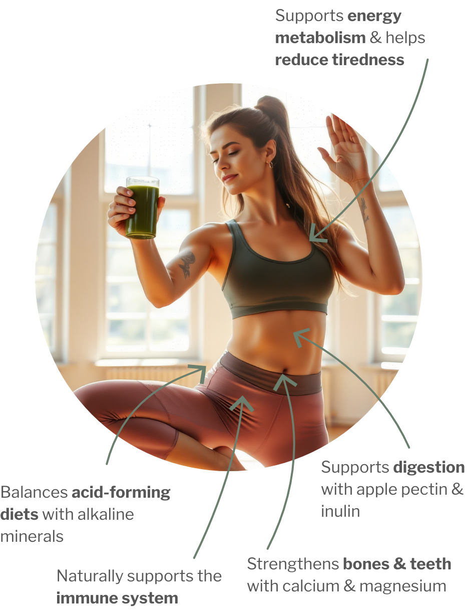 Usage of VitalBASE – mineral base powder for your acid-base balance